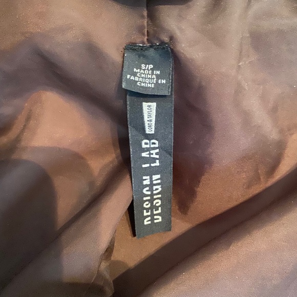 DesignLab Maroon Faux Leather Jacket - Size S - Picture 5 of 5